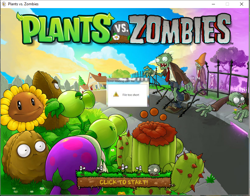 Plants Vs Zombies : Error User File Is Wrong Size Or Invalid File – Help Center