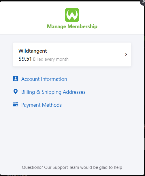 Payment Methods option