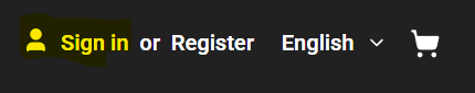 Sign In at the top right of the screen