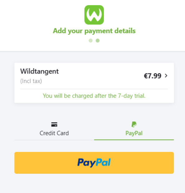 PayPal payment option